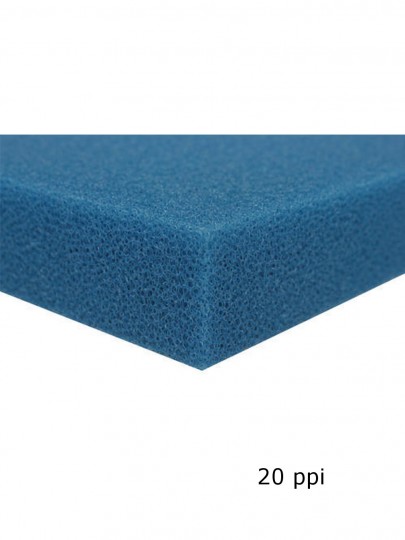 Esponja azul malha media 3 cm espessura (vendida ao cm quadrado)